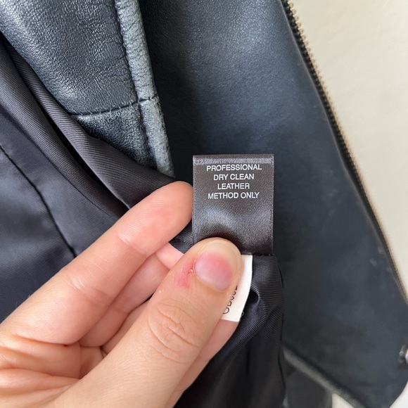 Gianni Bini Distressed Blue Leather Moto Jacket Women’s Size XS - Picture 10 of 16